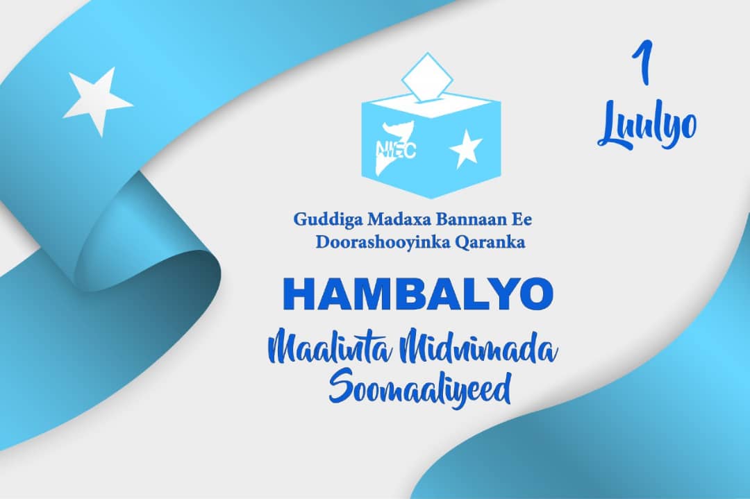 Hambalyo dhammaan Ummada Soomaaliyeed munaasabadda 1da Luulyo.